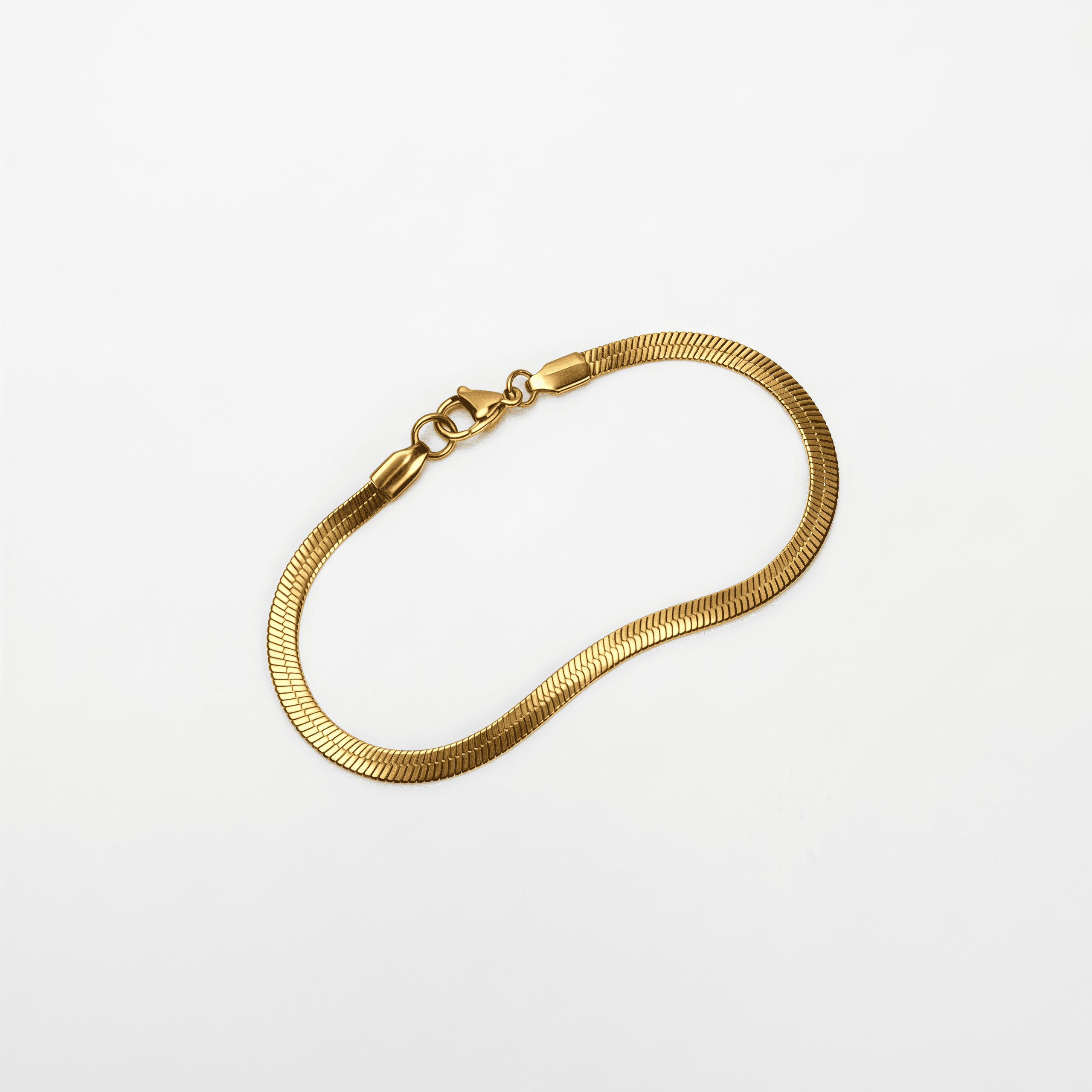 Pulsera plana dorada - Vista 2
