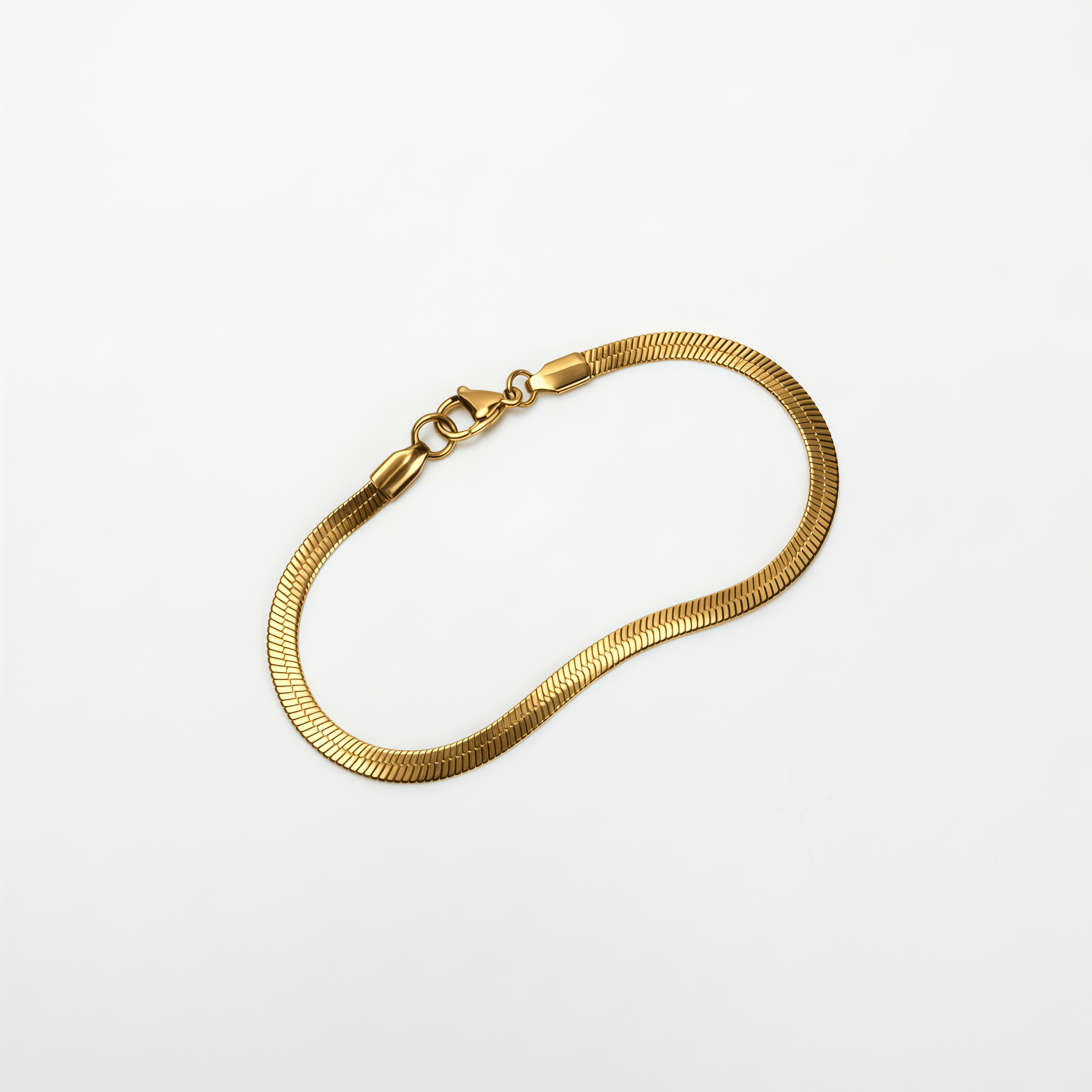 Pulsera plana dorada - Vista 2