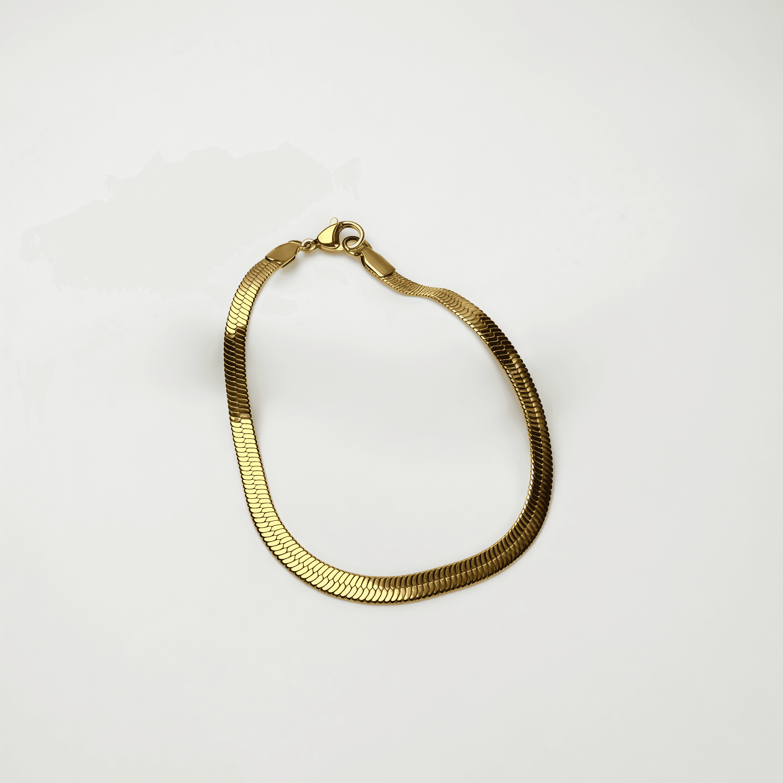 Pulsera plana dorada - Vista 3