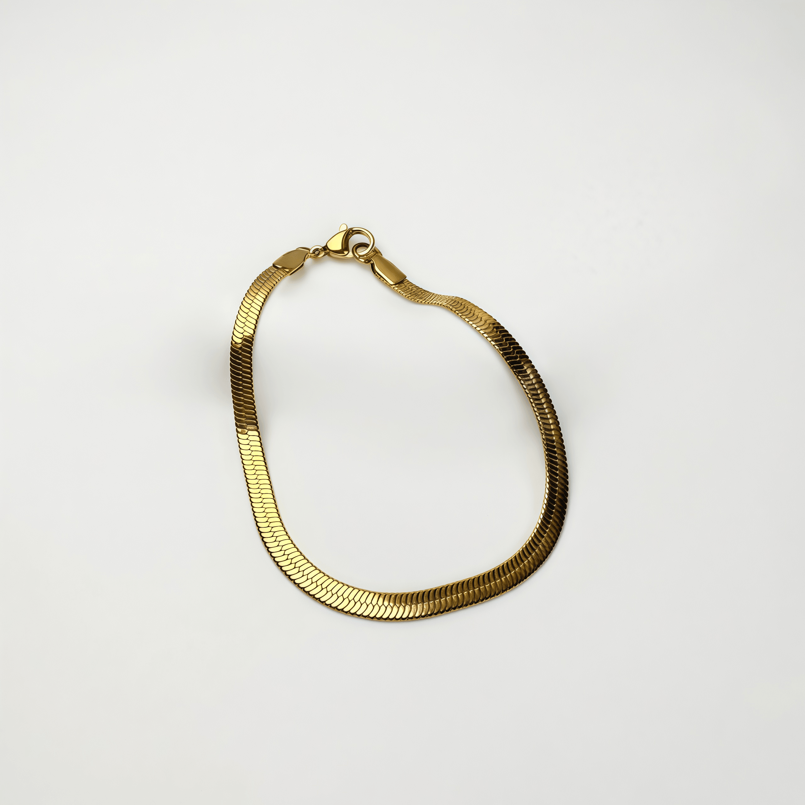Pulsera plana dorada - Vista 3