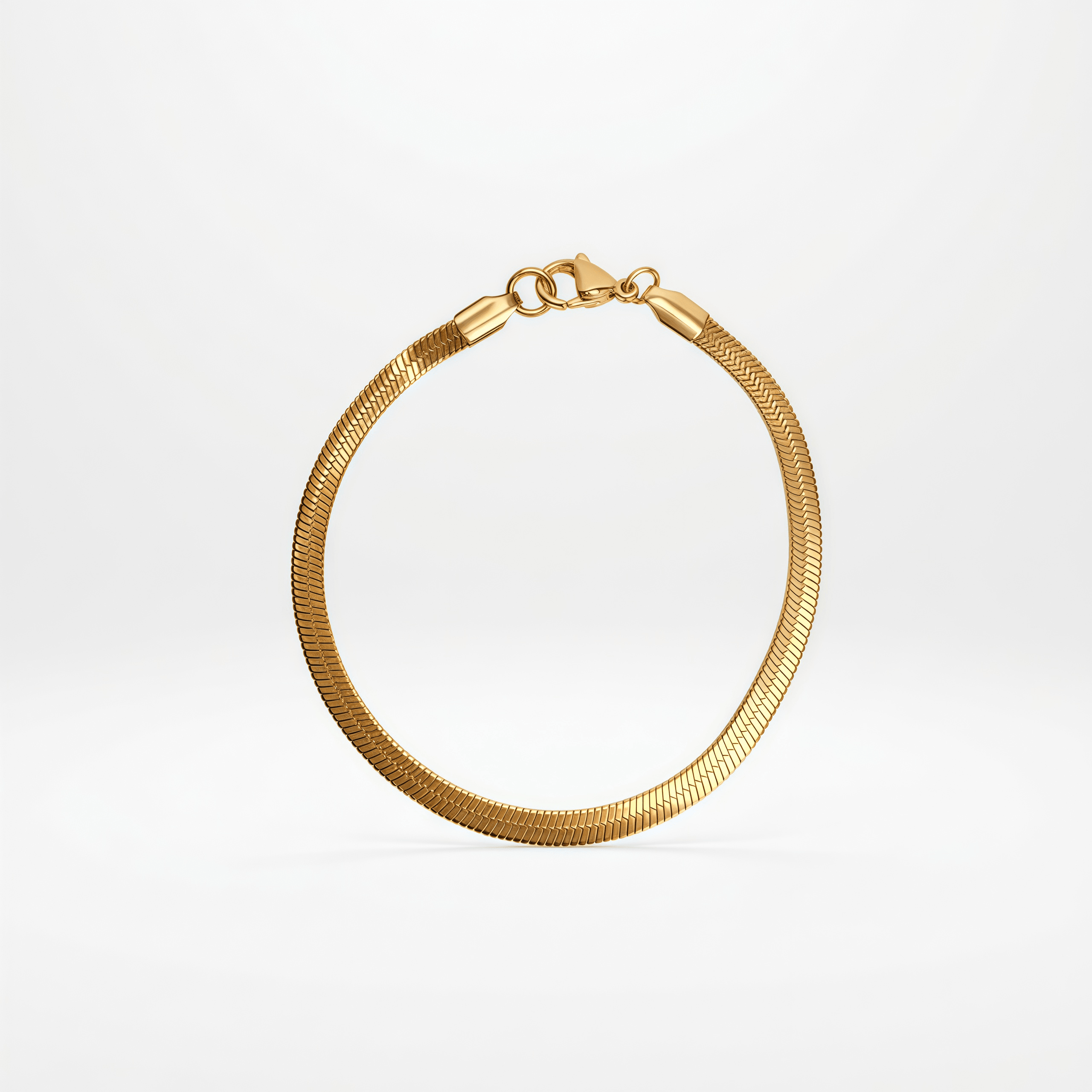 Pulsera plana dorada
