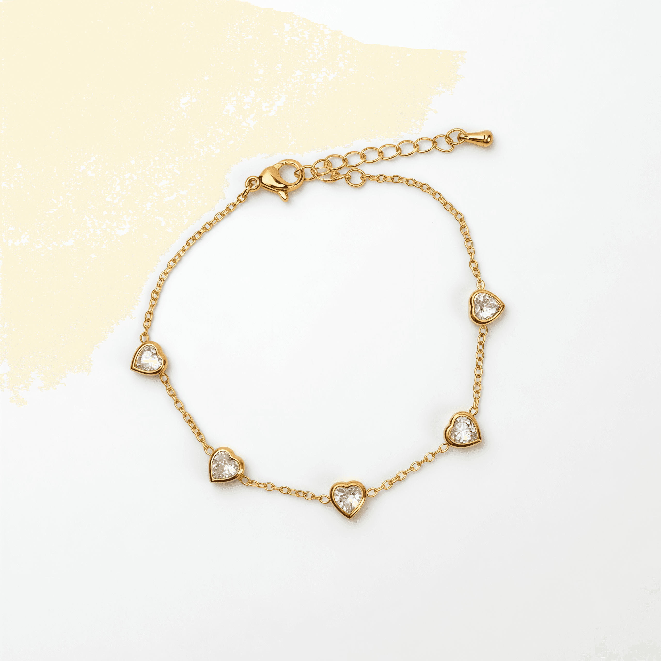 Pulsera Corazones con Circones - Vista 1
