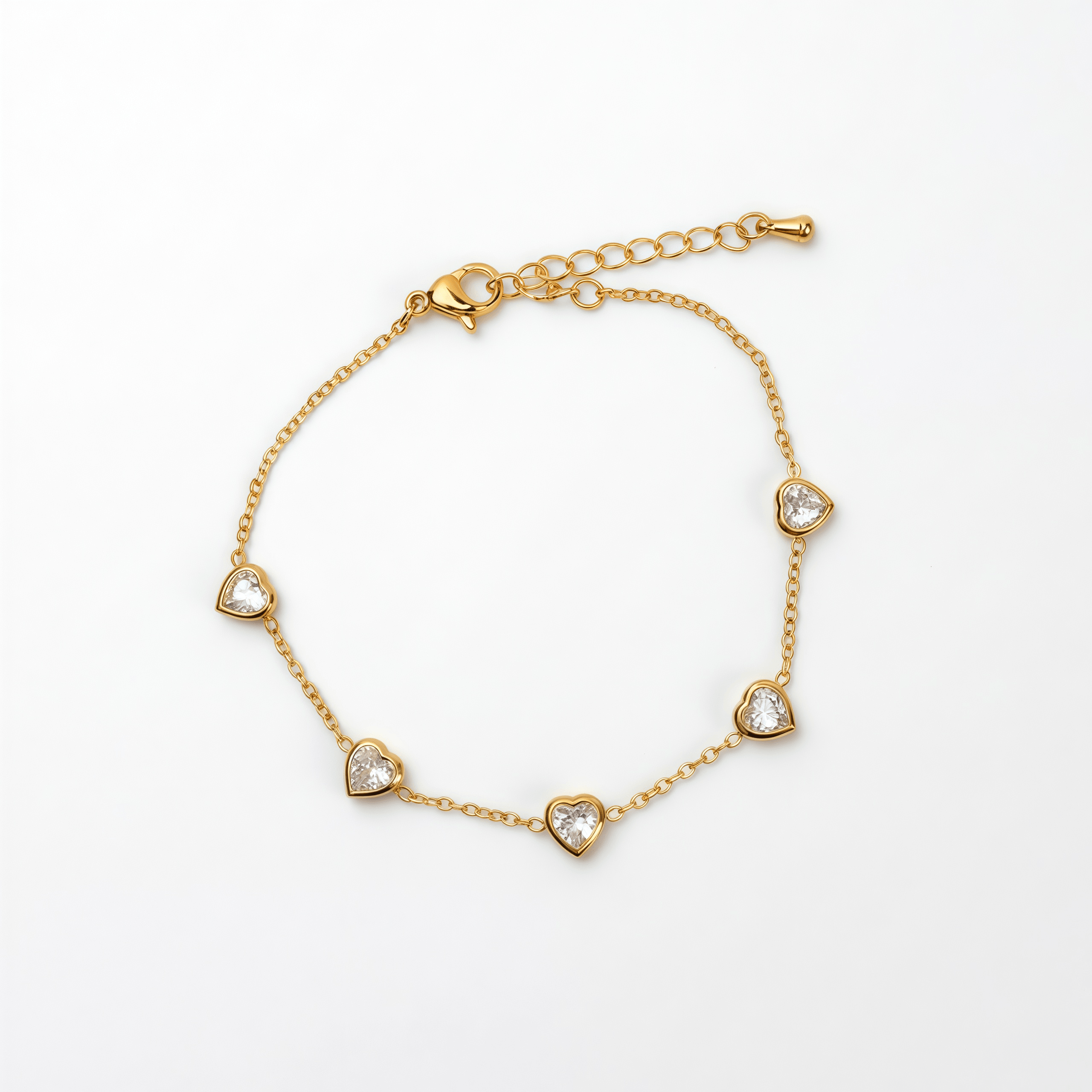 Pulsera Corazones con Circones - Vista 1