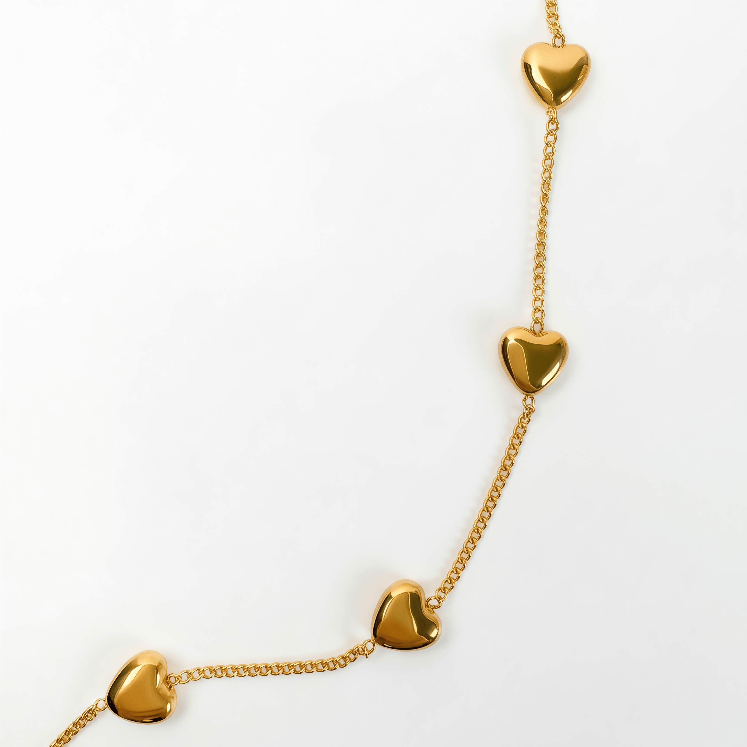 Pulsera Cuatro Corazones Dorada - Vista 3