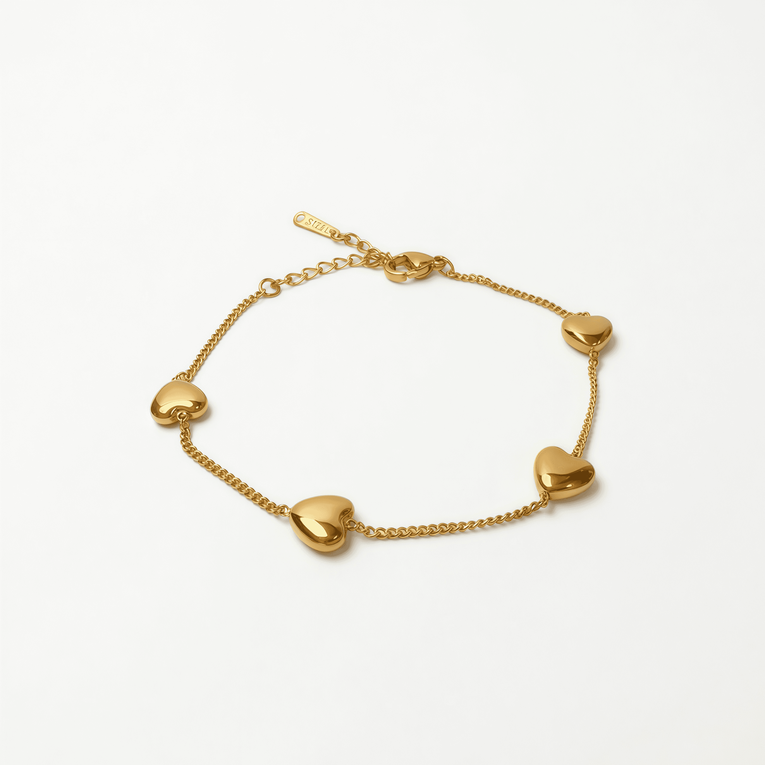 Pulsera Cuatro Corazones Dorada - Vista 2