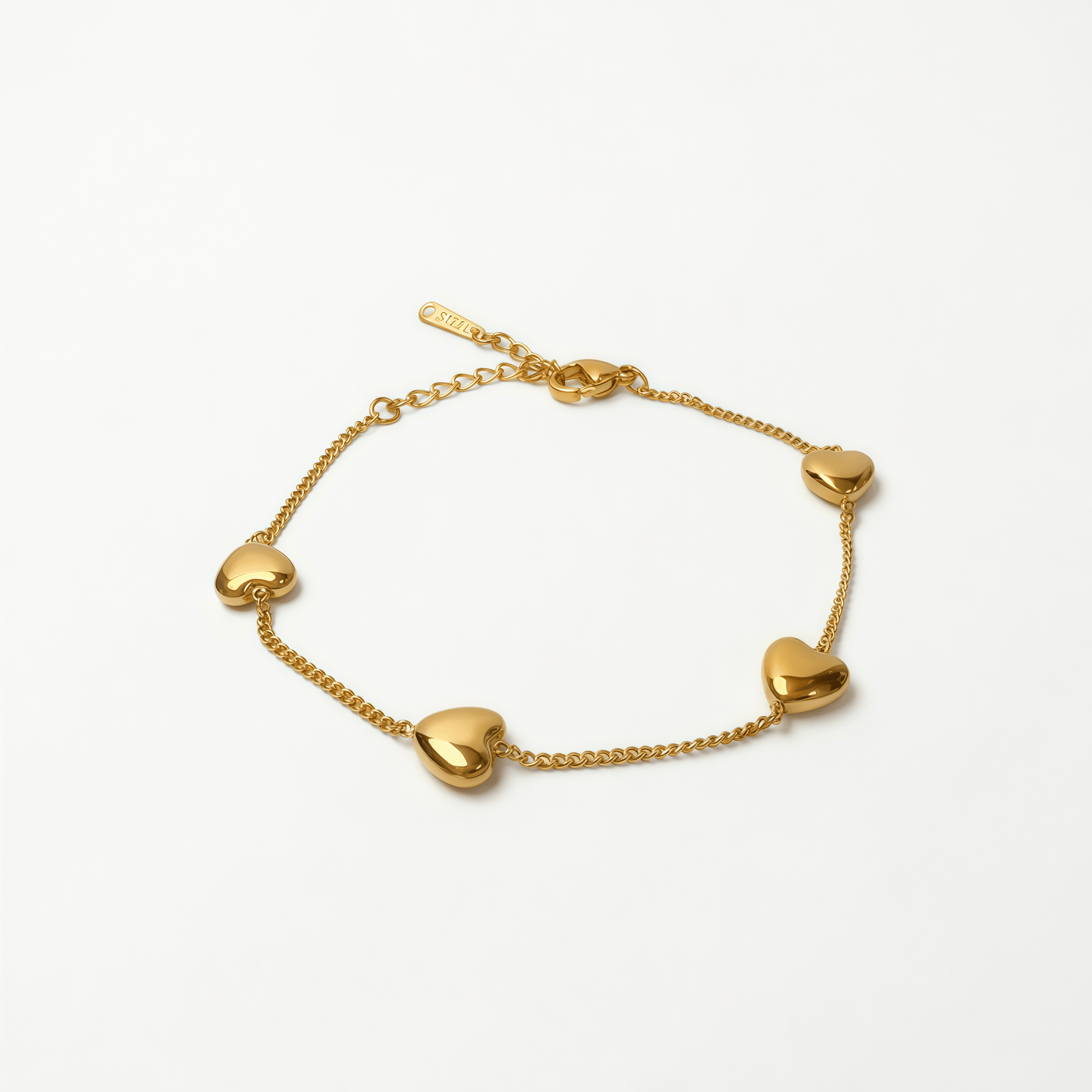 Pulsera Cuatro Corazones Dorada - Vista 2