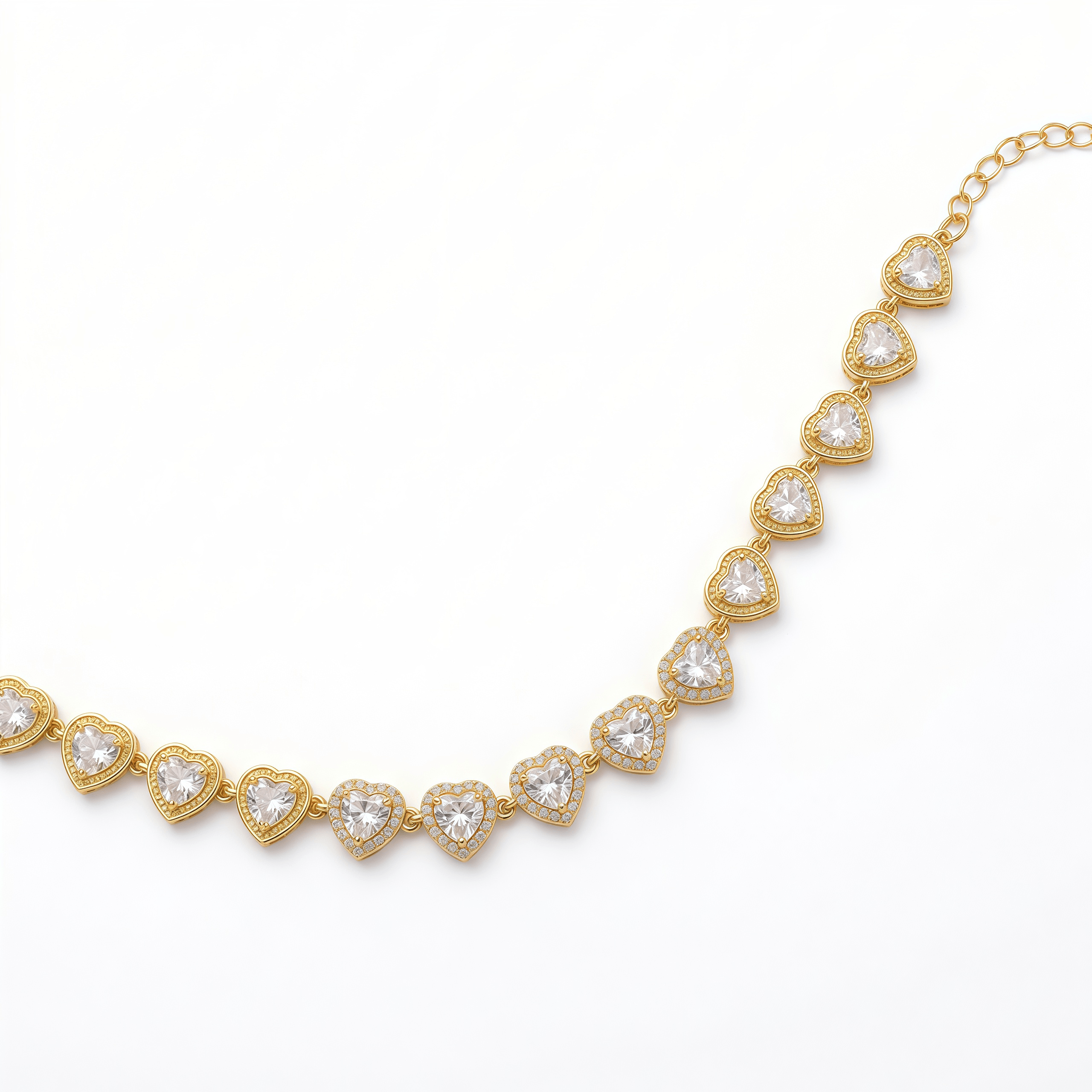 Pulsera Corazones Glam/ dorada - Vista 3