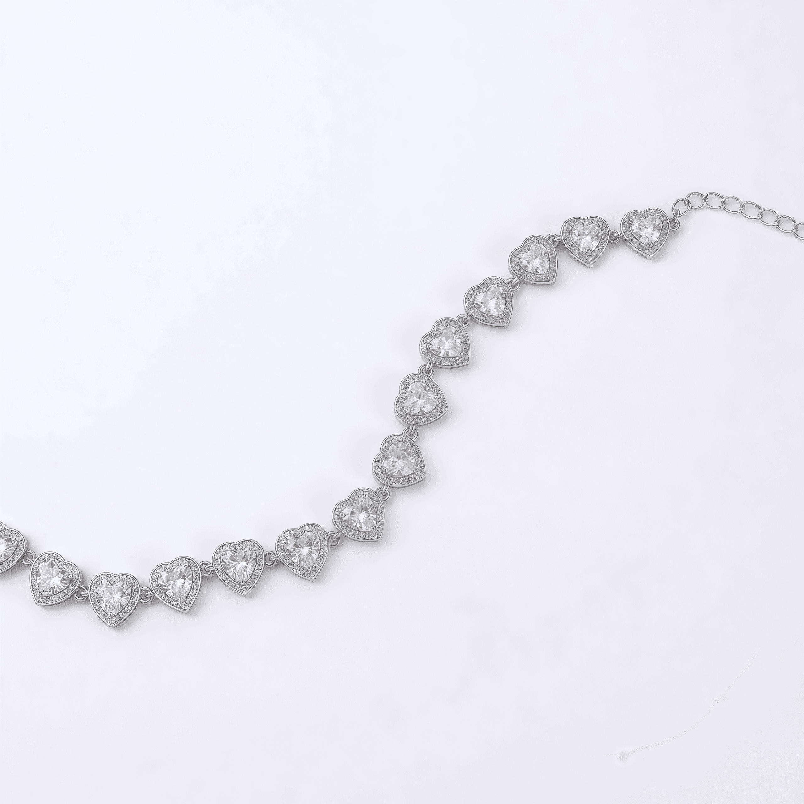 Pulsera Corazones Glam / plateada - Vista 3