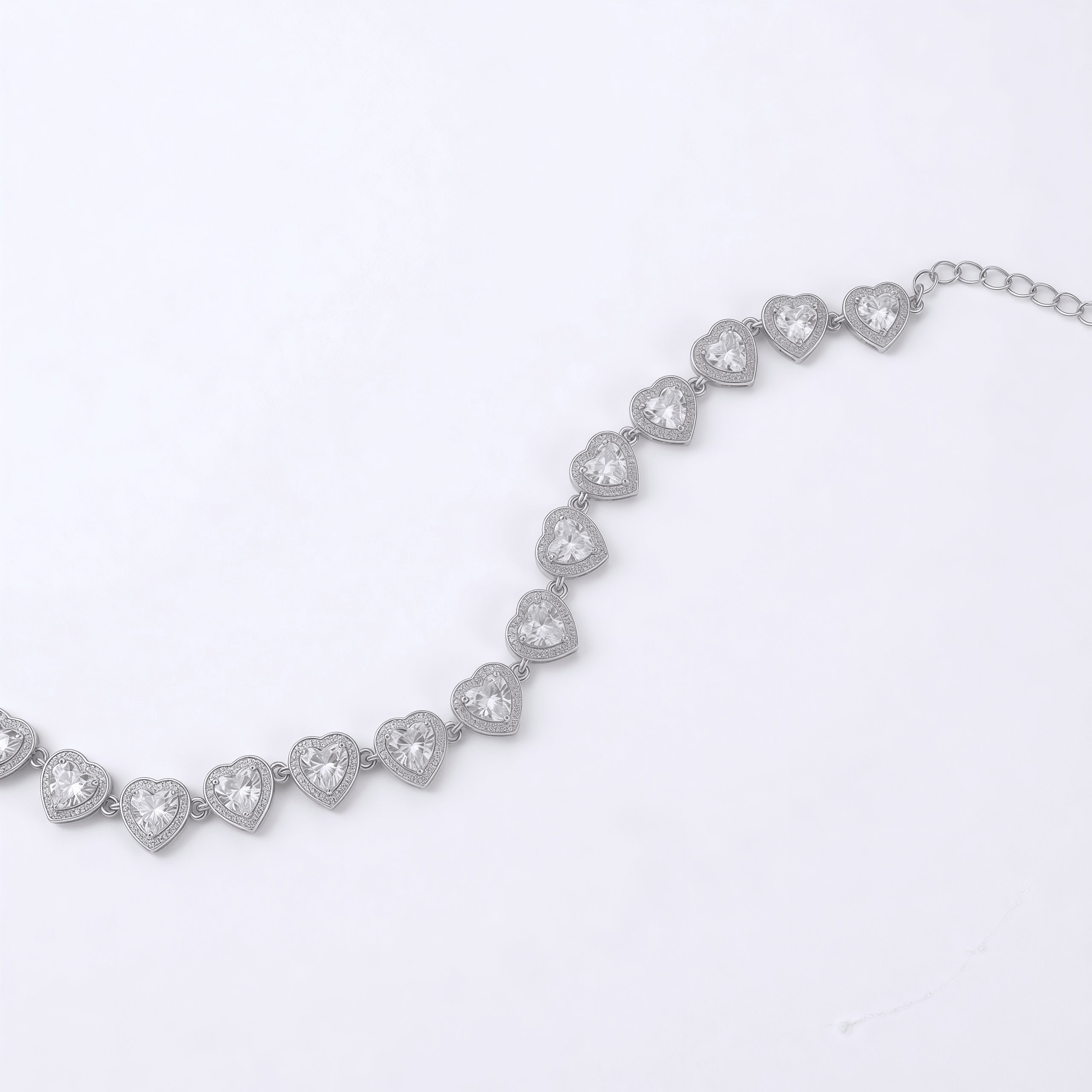 Pulsera Corazones Glam / plateada - Vista 3