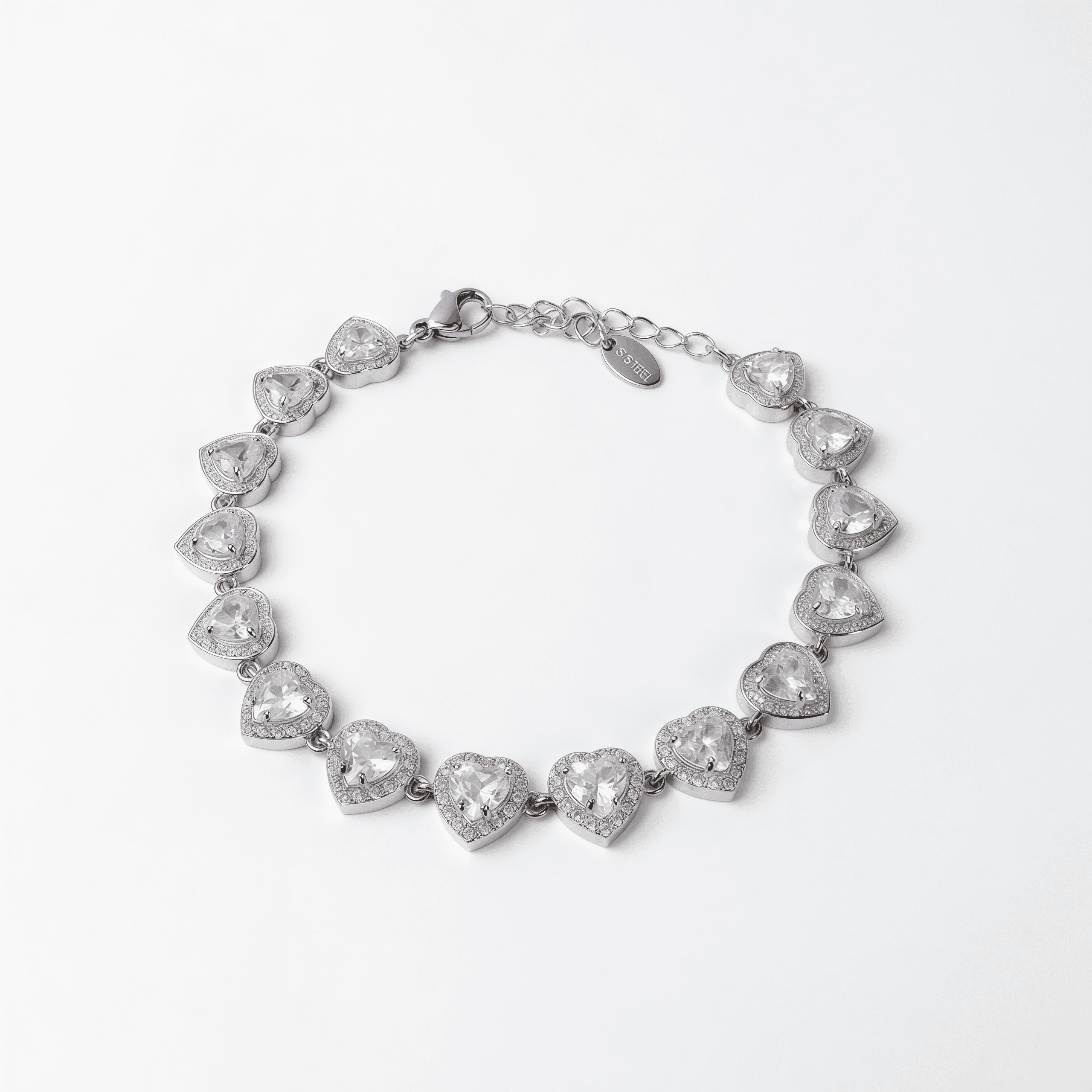 Pulsera Corazones Glam / plateada - Vista 2