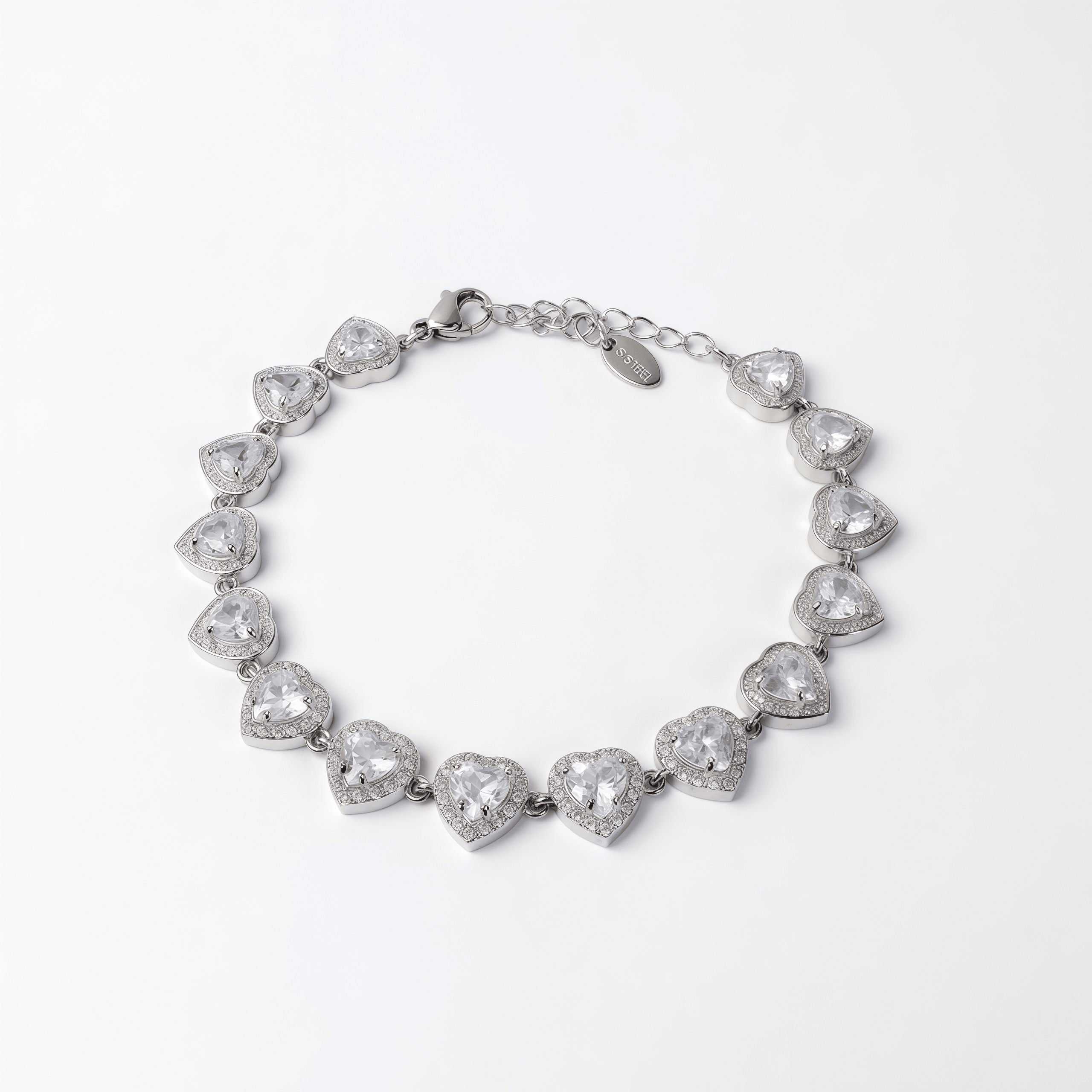 Pulsera Corazones Glam / plateada - Vista 2