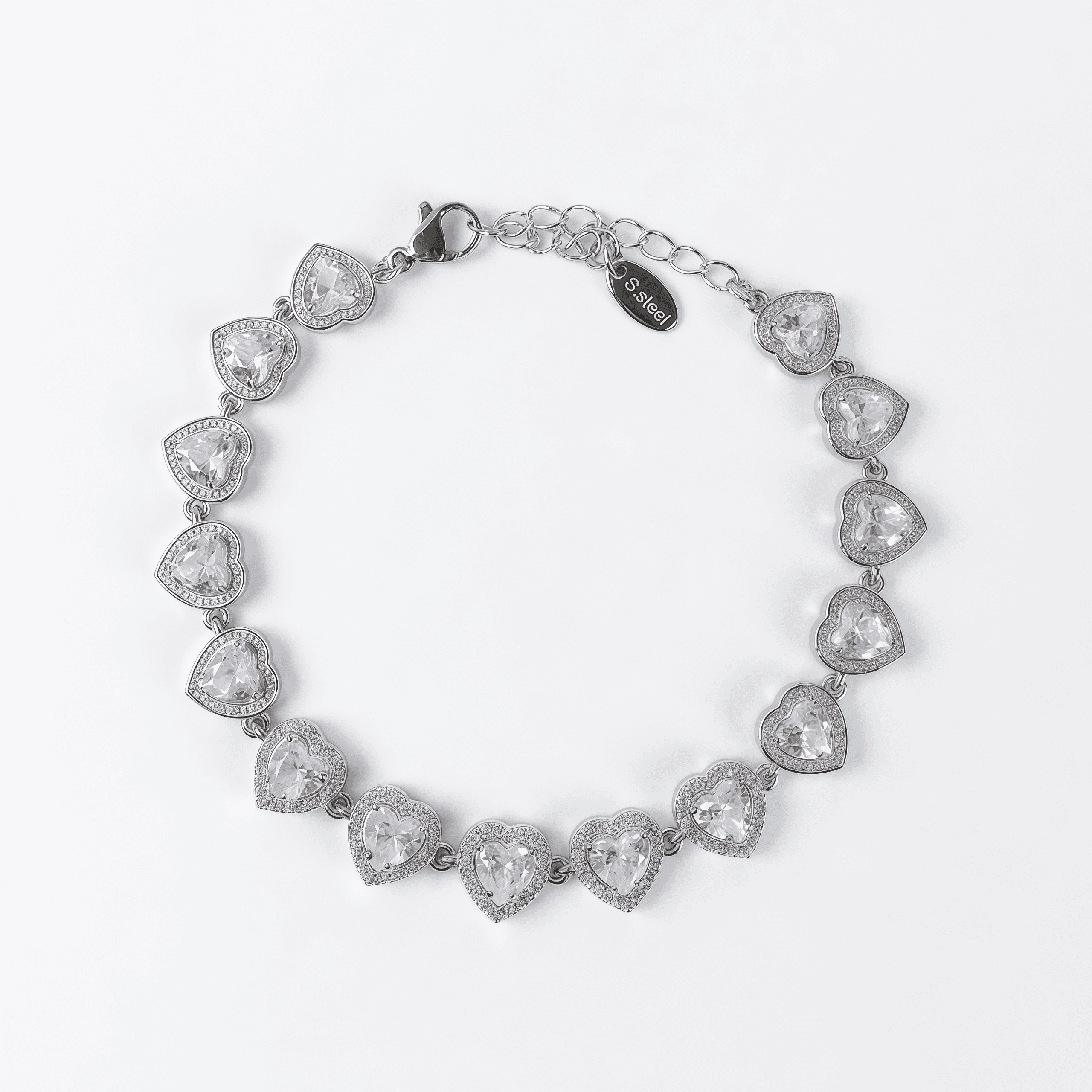 Pulsera Corazones Glam / plateada - Vista 1