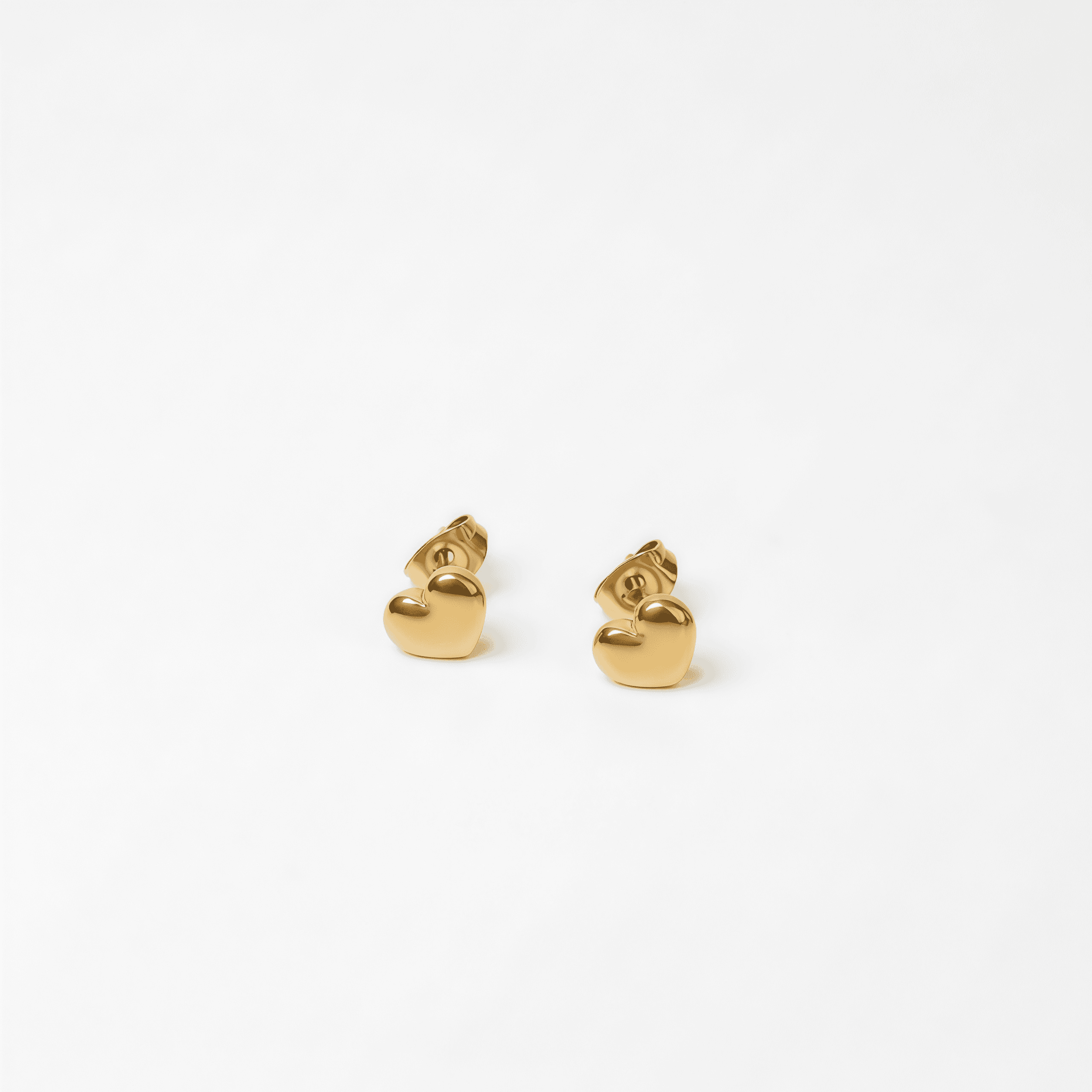 Set Collar + Aretes corazón Dorado - Vista 3