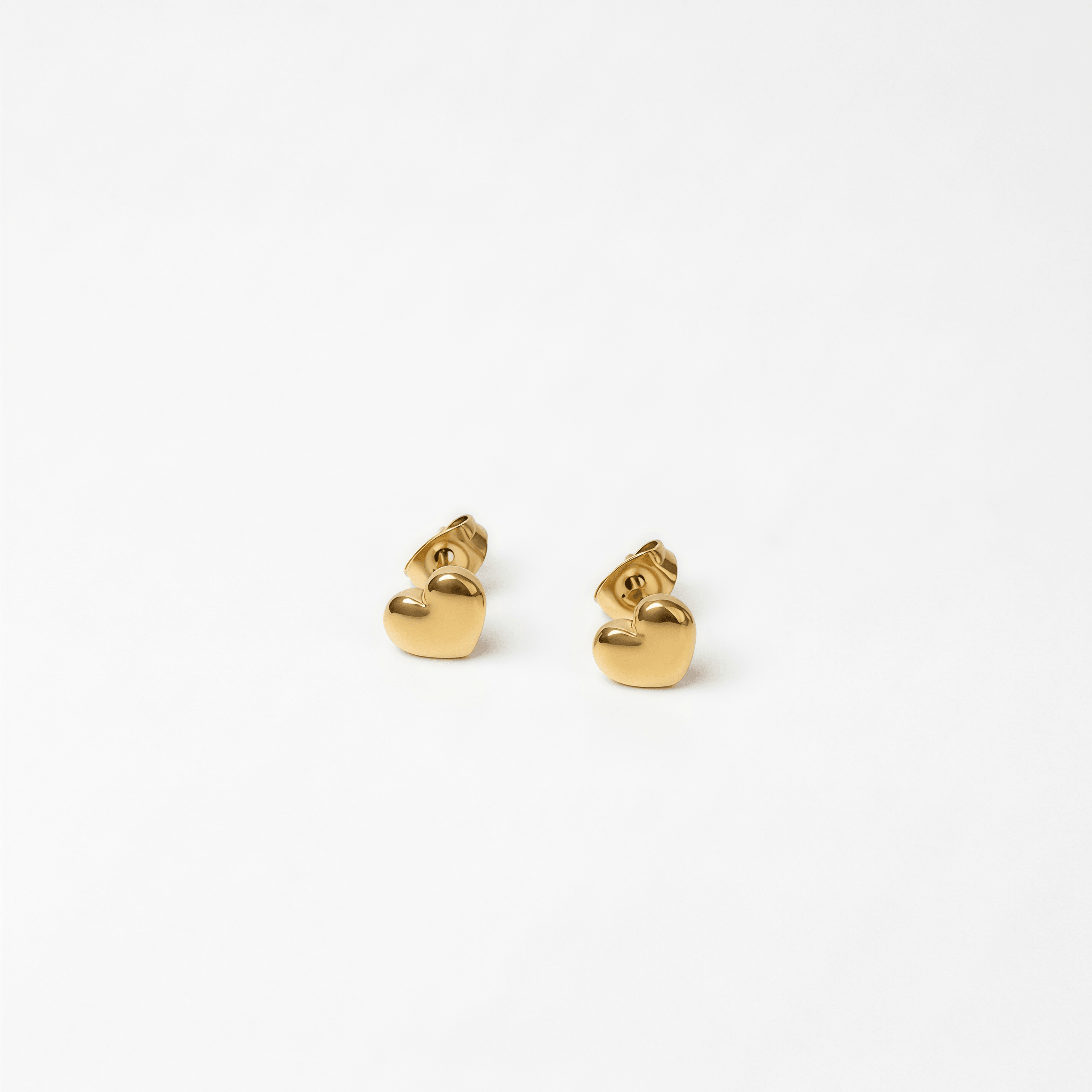 Set Collar + Aretes corazón Dorado - Vista 3