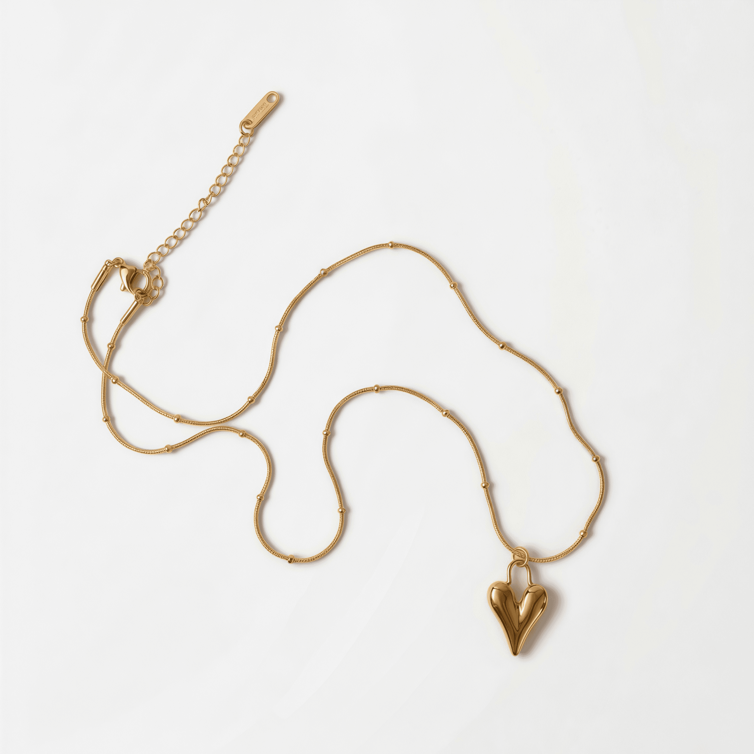 Set collar corazón grande + aretes - Vista 2