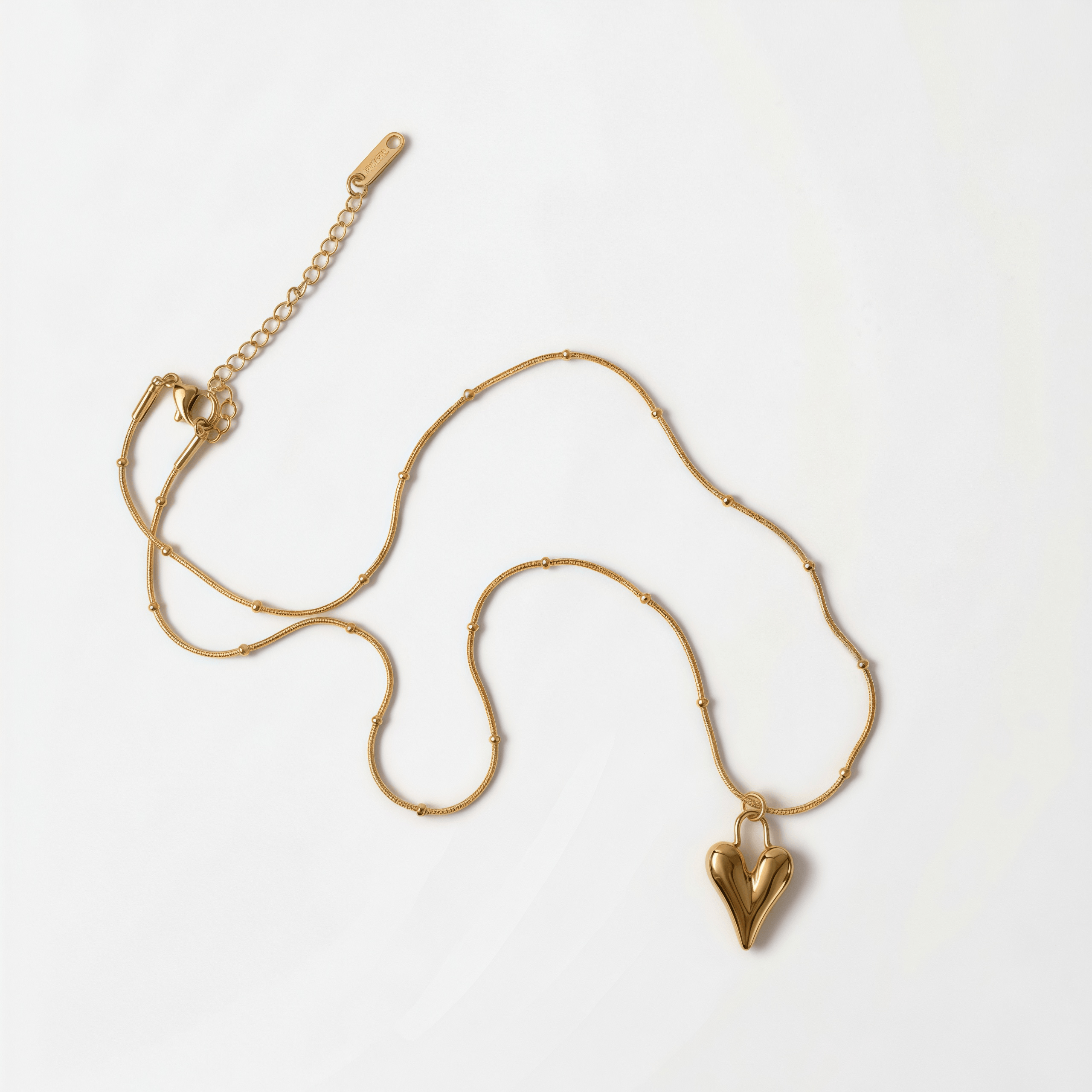 Set collar corazón grande + aretes - Vista 2