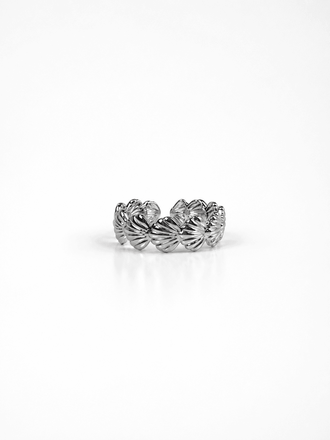 Anillo Conchas del Mar – Plateado - Vista 1