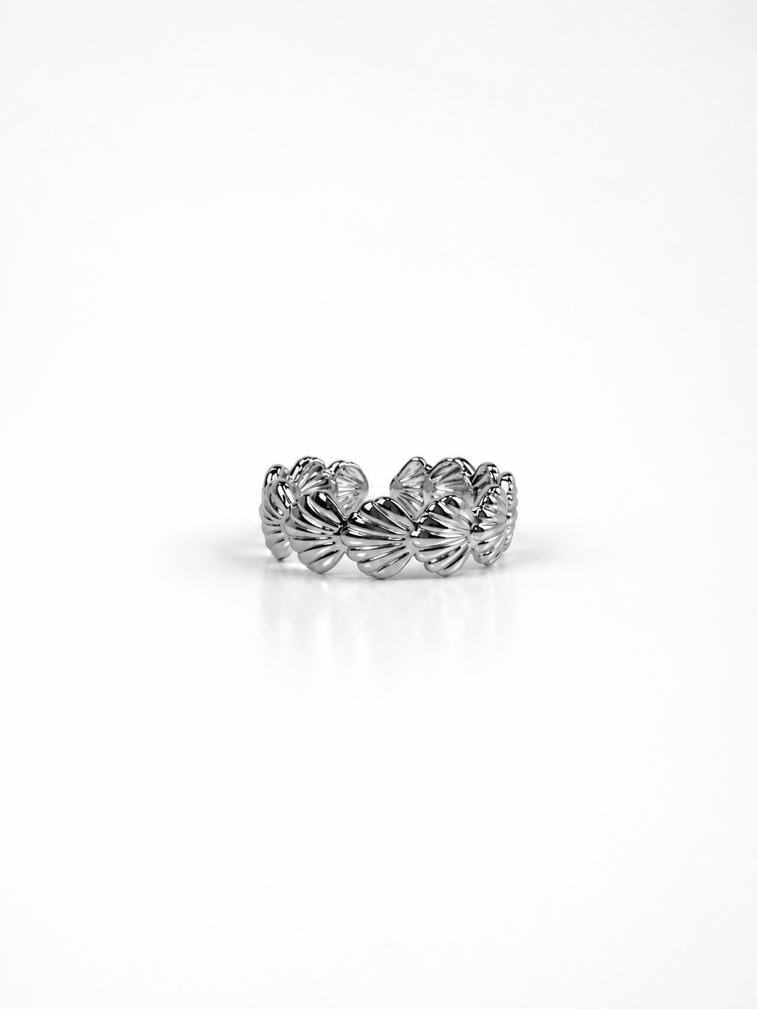 Anillo Conchas del Mar – Plateado - Vista 1