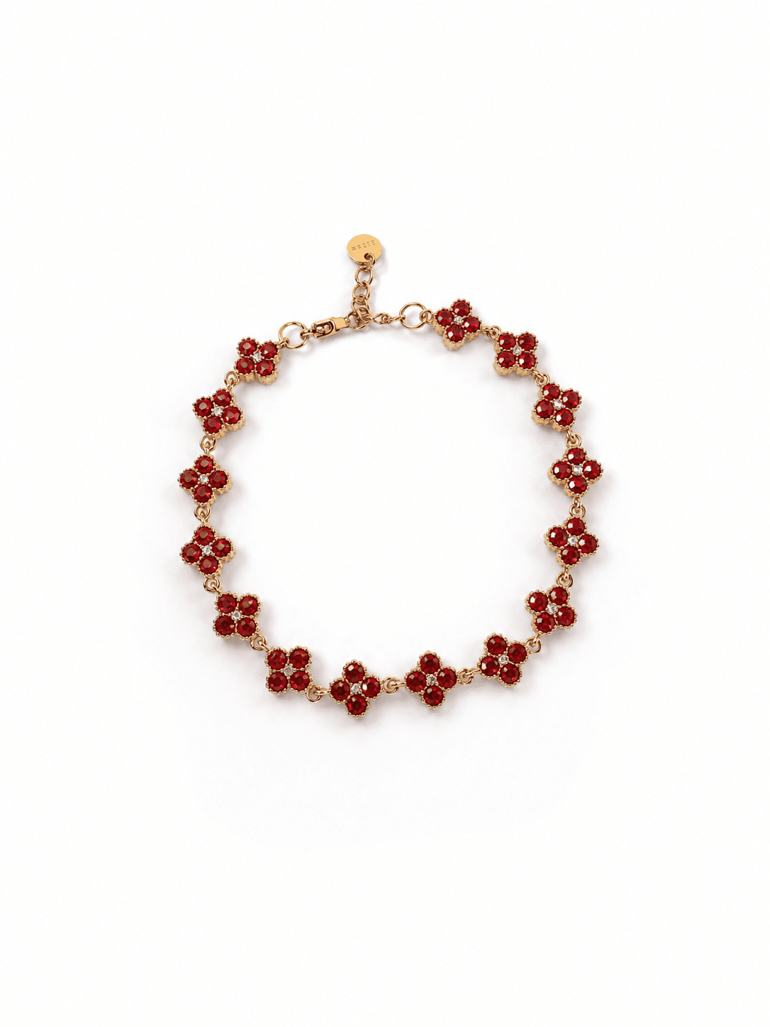 Pulsera Trébol de Cristal Roja - Vista 1