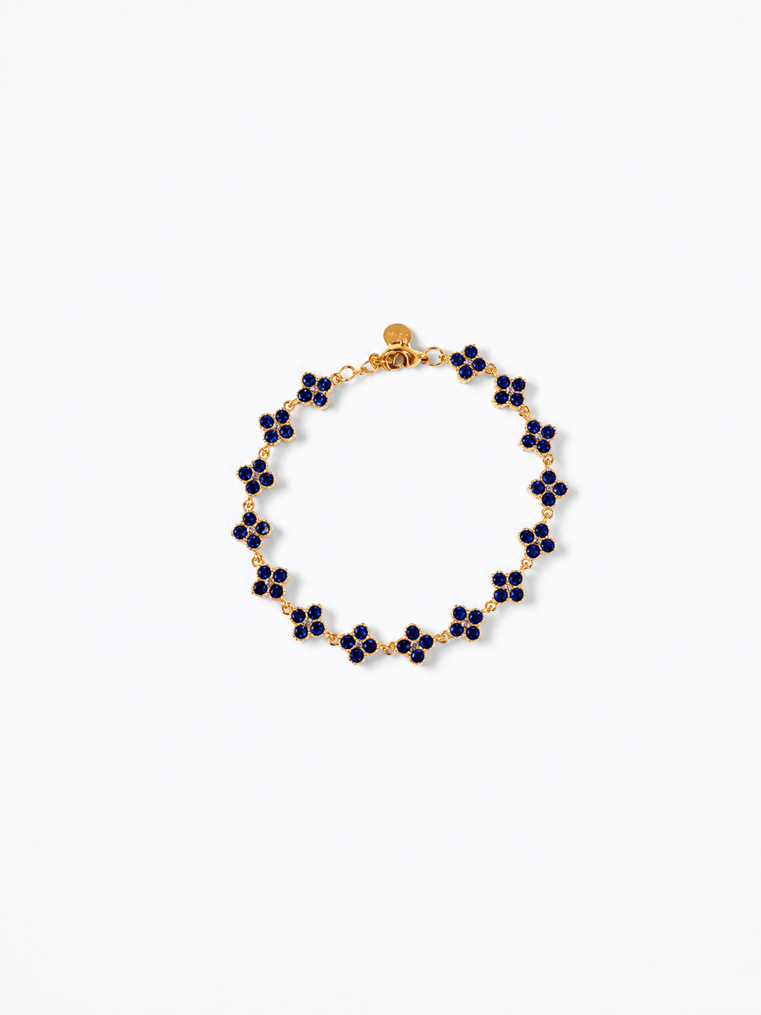 Pulsera Trébol de Cristal Azul - Vista 1