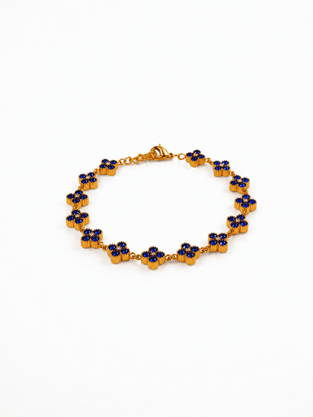 Pulsera Trébol de Cristal Azul - Vista 2