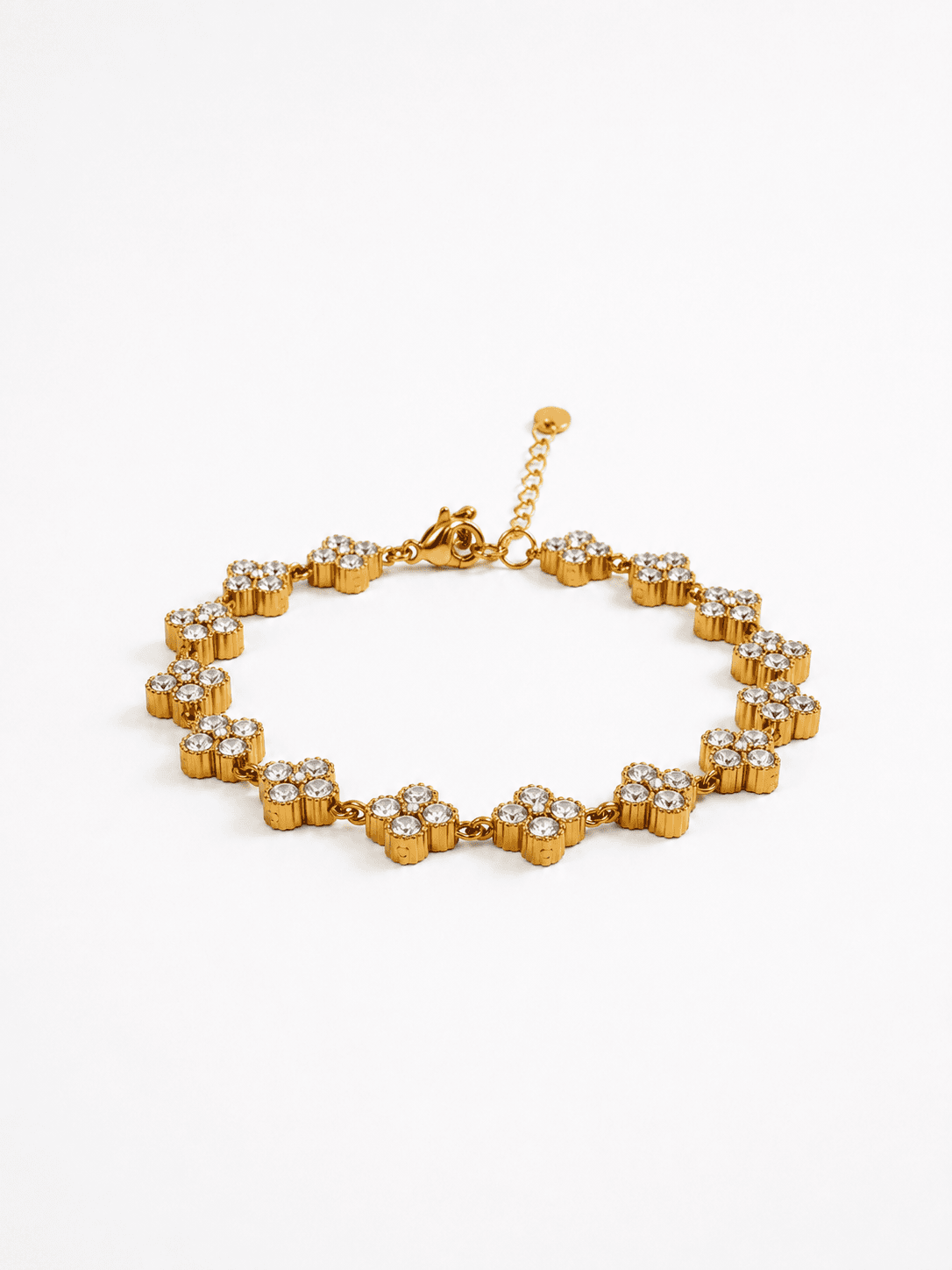 Pulsera Trébol de Cristal Blanco - Vista 2