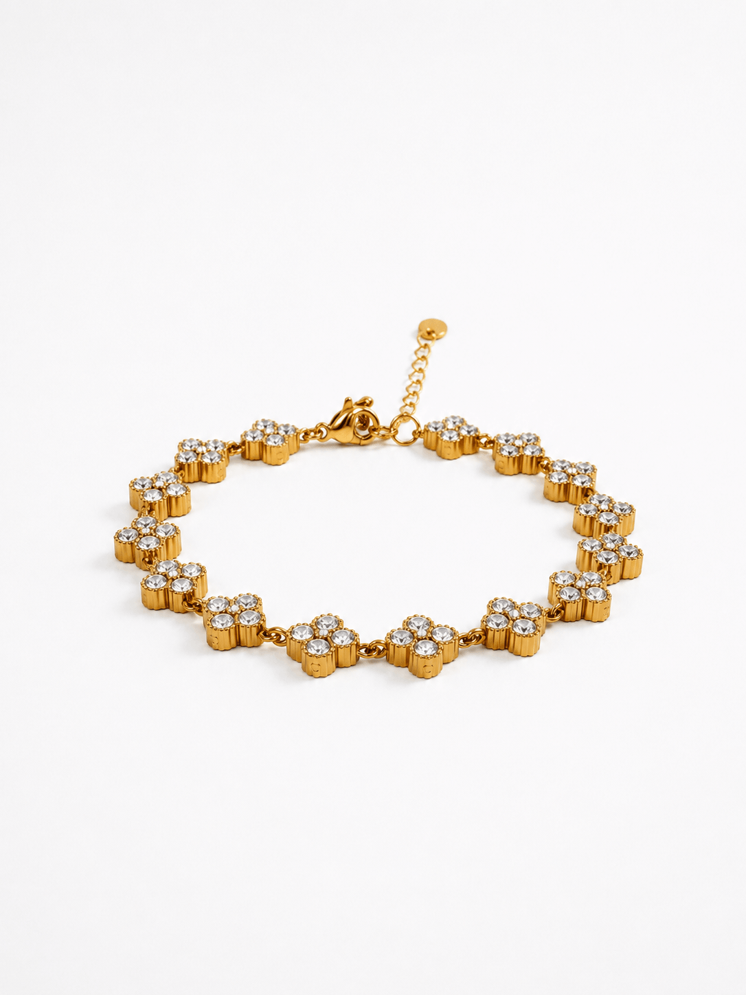 Pulsera Trébol de Cristal Blanco - Vista 2