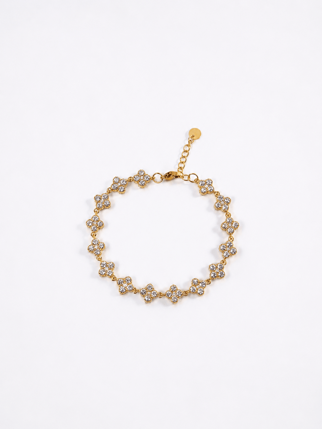 Pulsera Trébol de Cristal Blanco - Vista 1