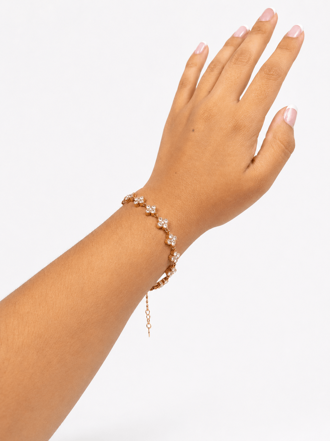 Pulsera Trébol de Cristal Blanco - Vista 4